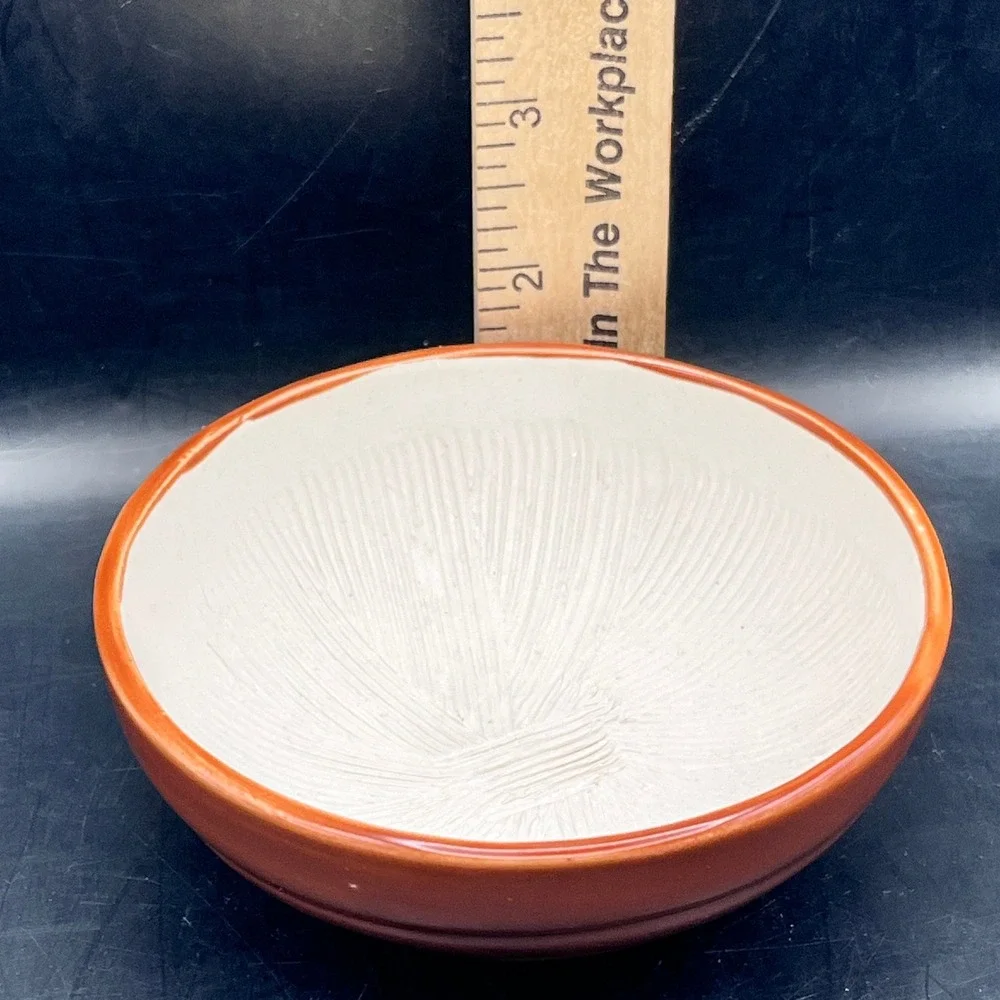 Japanese Suribachi Ceramic Mortar Grinding Bowl Terracotta Cream 4.25